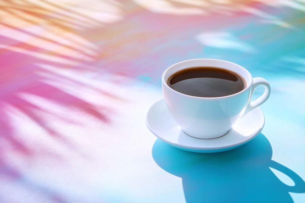 ホワイトニングの効果を長持ちさせない色の濃いコーヒーのイメージ