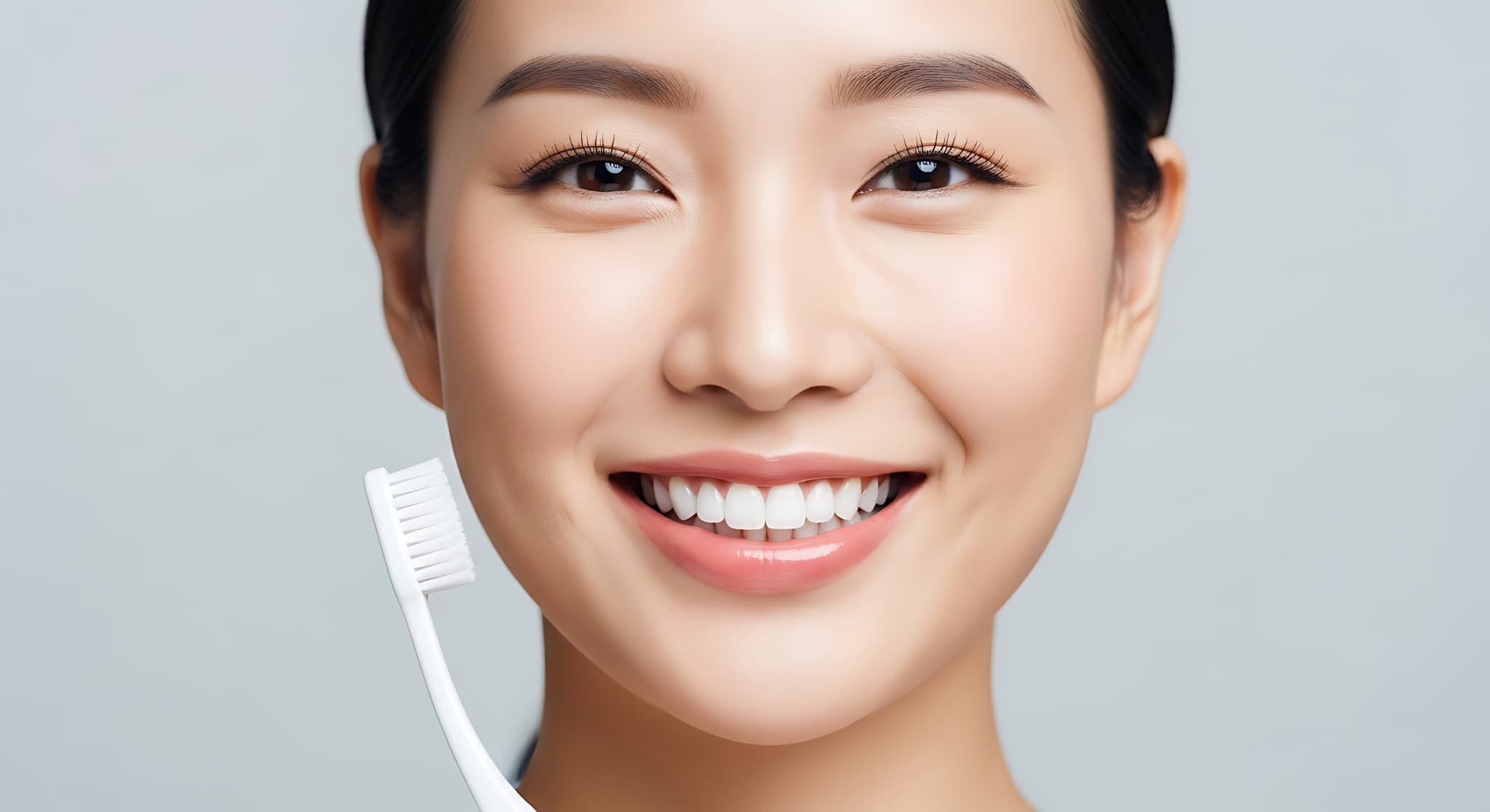 ホームホワイトニングの効果を長持ちさせるため丁寧なセルフケアを徹底する女性