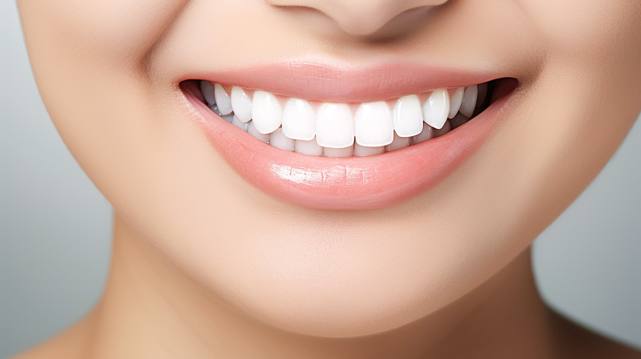 ホームホワイトニングで歯が白くなった笑顔の女性